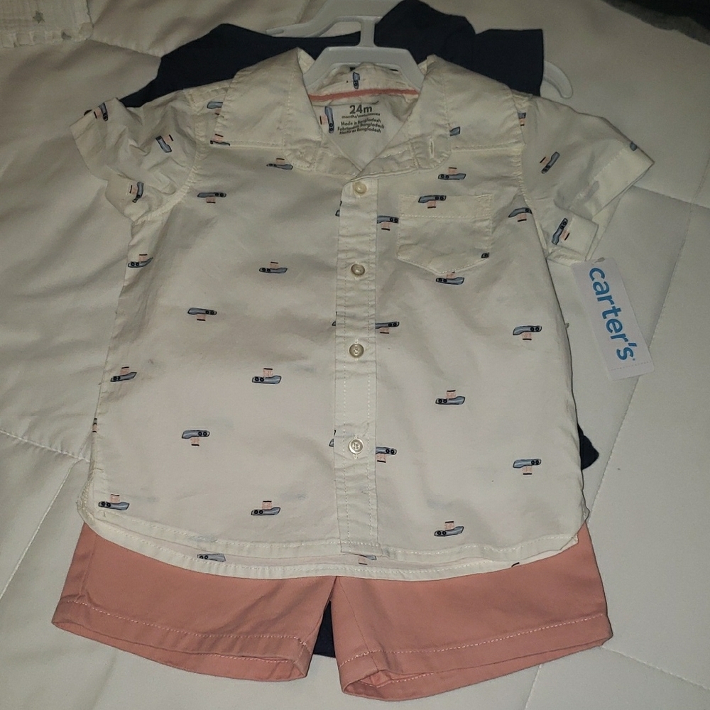 Carter's White and Pink Baby Outfit